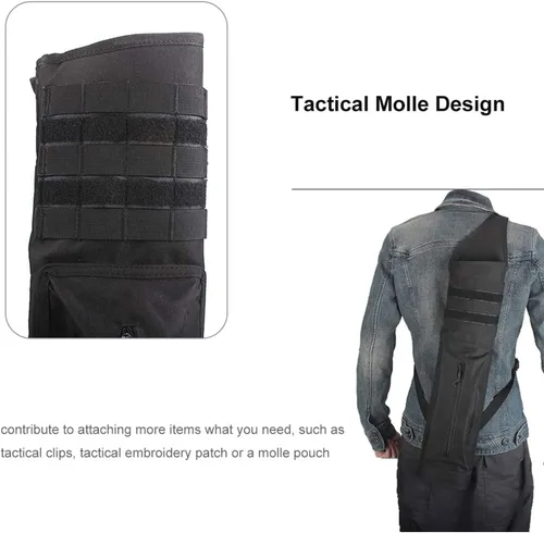 Miniatura 2 de Carcaj de flecha trasera multifunción con sistema Molle para flechas de hombro, soporte para flechas de hombro colgado, carcaj de tiro para flechas