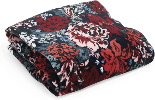 Miniatura 7 de Vera Bradley Manta de felpa de forro polar Botánico Paisley Rosa