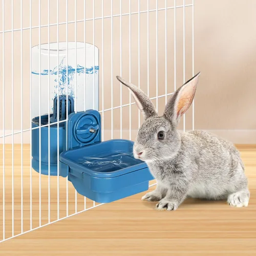Miniatura 4 de VANNON Dispensador de agua con filtro de animales pequeños para jaula, botella de agua de 26 onzas para jaulas, sin BPA y antiflujo para mascotas