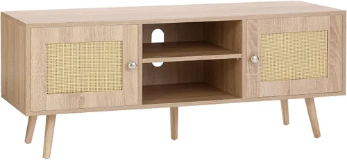Miniatura 21 de VEVOR Soporte de TV de 52 pulgadas con soporte para televisores de hasta 75 pulgadas, centro de entretenimiento con toma de corriente y luces LED