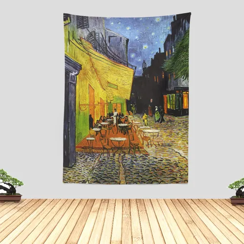 Miniatura 30 de Chitteri Vincent van gogh - Tapiz colgante de flores de almendra, 60 x 45 pulgadas, arte de pared de poliéster para decoración del hogar