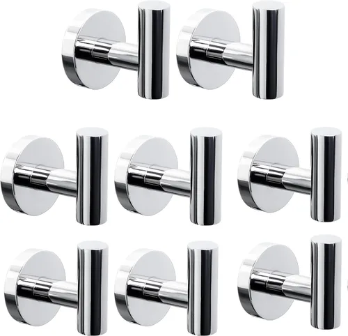 Miniatura 18 de Ganchos para toallas de baño, para bata de baño, gancho de pared negro mate, gancho de pared de acero inoxidable resistente para colgar puerta