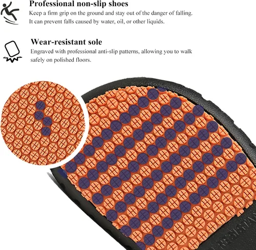 Miniatura 3 de Zapatos de chef antideslizantes para hombre, zapatos de trabajo antideslizantes profesionales impermeables para cocina, restaurante, hospital