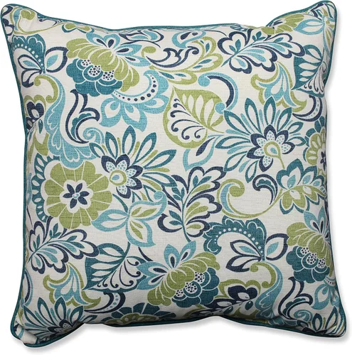 Miniatura 72 de Pillow Perfect - Cojines decorativos para interiores/exteriores con flores brillantes, 2 unidades, lumbares - 16.5 x 24.5 pulgadas, verde/rojo Zoe