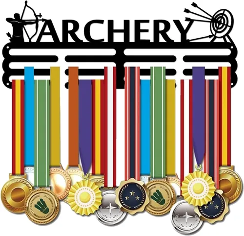 SUPERDANT Medal Hanger Sports Medals Holder Personalised Award Black Metal Rack Wall Mount Competition Hanging Hooks Gifts for Athletes