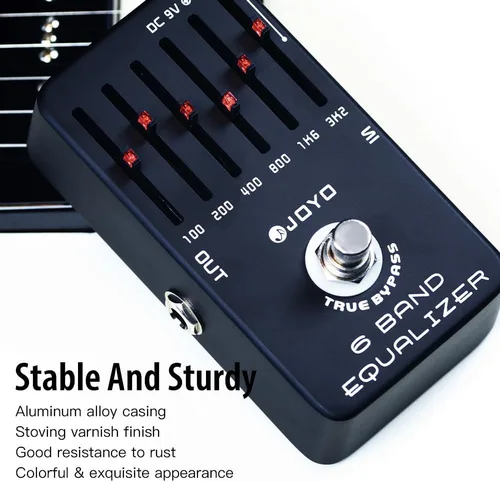 Miniatura 7 de JOYO Pedal ecualizador de guitarra eléctrica de 6 bandas (100Hz 200Hz 400Hz 800Hz 1.6kHz 3.2kHz) Proporciona ±18dB para cada banda (JF-11)