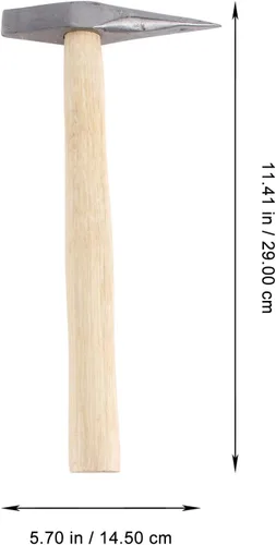 Miniatura 7 de DOITOOL Martillo astillador mango de madera martillo de soldadura herramienta de eliminación de escoria con agarre de reducción para carpintería