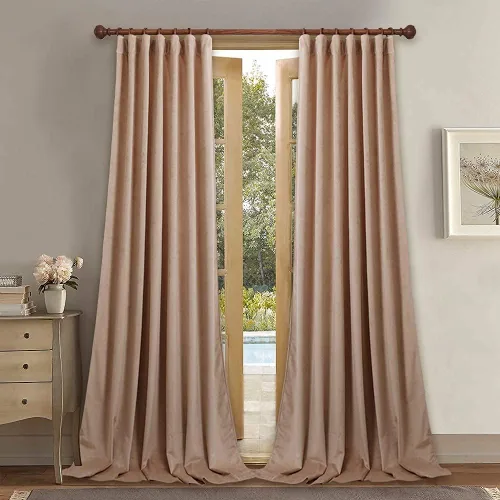 Miniatura 71 de StangH Cortinas de terciopelo súper suaves con pestaña trasera, cortinas azul marino para puerta corredera, decoración de lujo, cortinas opacas