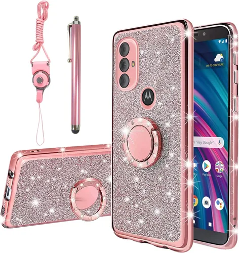 Miniatura 9 de Funda para Moto g Pure para teléfono, Moto g Power 2022, funda Moto G Play 2023 para mujer, galvanoplastia, estética de lujo, moderna, bonita, Negro