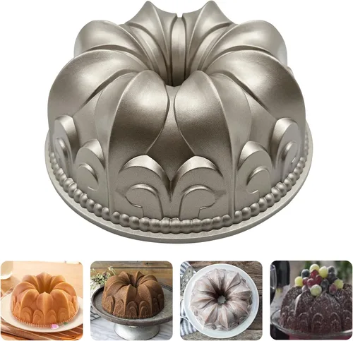 Miniatura 10 de Molde para Tartas Charlotte de Aluminio Accesorios de Cocina Decoración Redonda Navidad Boda Familiar 3D Molde para Tartas Charlotte