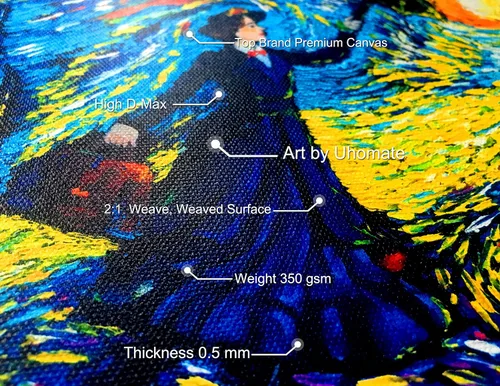 Miniatura 3 de Uhomate Mary Poppins Vincent Van Gogh - Pósteres de noche estrellada para el hogar, lienzo para decoración de pared, cuarto de bebé, sala de estar