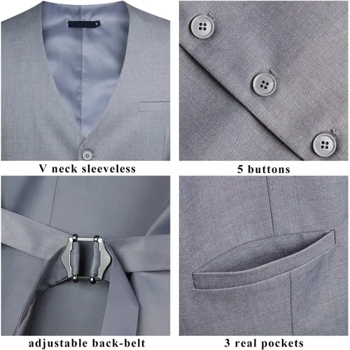 Miniatura 4 de Enlision - Chaleco de algodón para hombre