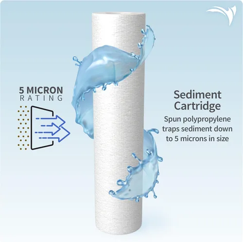 Miniatura 2 de AquaticLife - Kit de cartuchos de repuesto para filtro de agua de sedimentos de 10 pulgadas (carbono más cloramina)