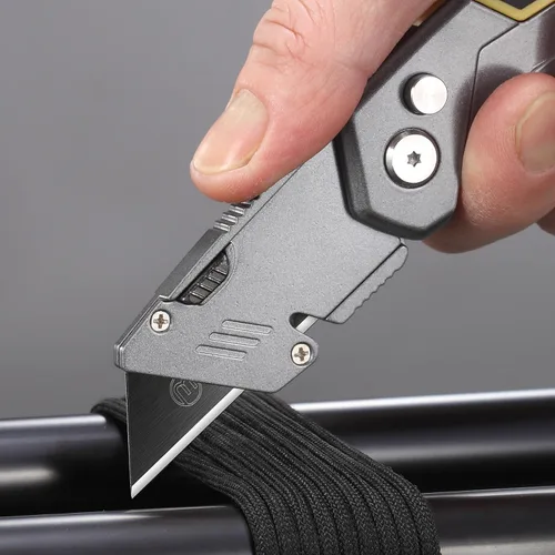 Miniatura 5 de M MEEPO Paquete de 50 hojas para cuchillo utilitario, titanio completamente chapado, hojas de afeitar SK-2 duraderas para cuchillo utilitario y caja