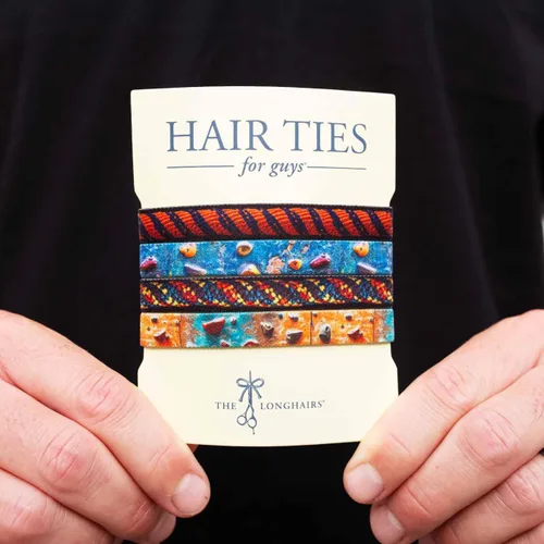 Miniatura 9 de Gomas para el pelo para hombres Bandas elásticas resistentes sin roturas para cabello largo Coleteros antideslizantes Accesorios