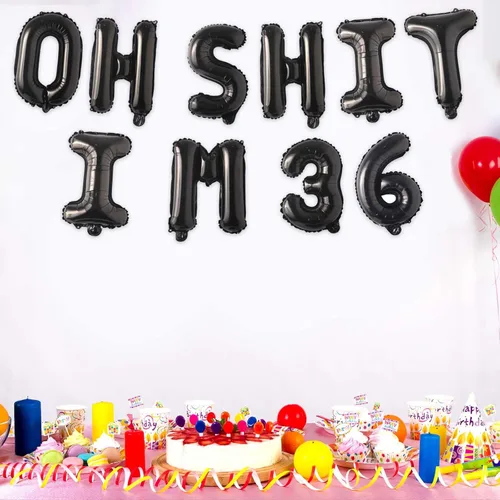 Miniatura 4 de Globos de látex de 16 pulgadas con texto en inglés "Oh I'm 14" Black Hallo Fourteen Cheers to 14 Years Old Theme Decor for Man Woman Happy 14th