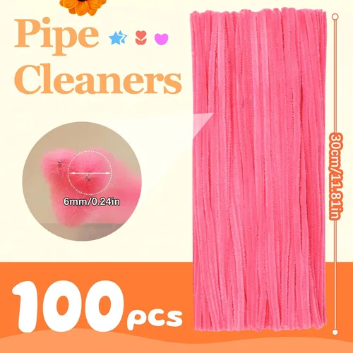 Miniatura 101 de Zlulary Juego de 100 limpiapipas de chenilla, de color sólido, para limpiar tuberías, manualidades, manualidades, decoración, tallos de felpilla Gris