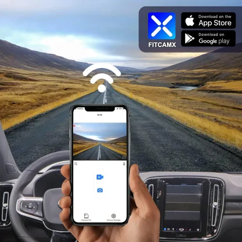 Miniatura 5 de Fitcamx La cámara de tablero delantera 2K y trasera 1080P se adapta para Volvo C40 Recharge EC40 2022-2025, estilo OEM, video HD dual, grabación