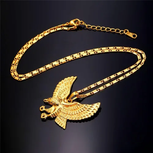 Miniatura 4 de U7 Collares punk camaleónáguiladragónhalcónlobo para hombres y mujeres, colgante de animal de acero inoxidable negro retro, regalo de joyería