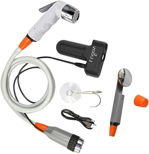 Batería portátil eléctrica de mano para bidé, pulverizador de agua portátil recargable con batería (bidet+ducha)