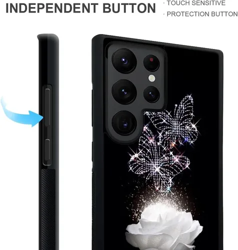 Miniatura 3 de ZHEGAILIAN Funda compatible con Samsung Galaxy S22 Ultra, funda protectora de TPU suave antideslizante a prueba de golpes compatible con Samsung