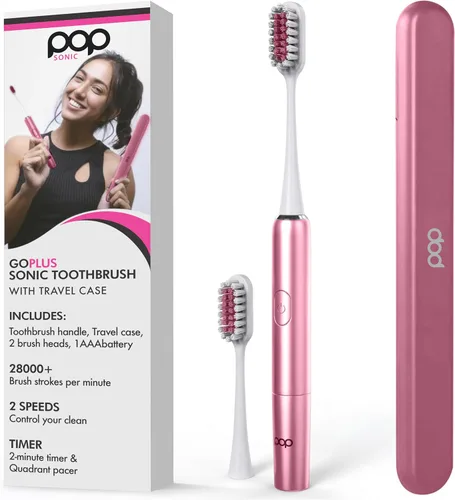 Miniatura 10 de Pop Sonic Cepillo de dientes eléctrico – Cepillo de dientes eléctrico para adultos – Artículos esenciales de baño y artículos esenciales de viaje
