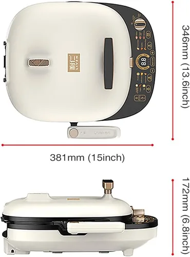 Miniatura 7 de LIVEN Bandeja eléctrica para hornear LR-D3027S, plancha eléctrica extraíble para barbacoa, panadería, bistec, panqueques de huevos, 1500 W