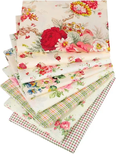 Miniatura 8 de Green Fat Quarters - Paquetes de tela de edredón precortado, 18 x 22 pulgadas (floral verde)