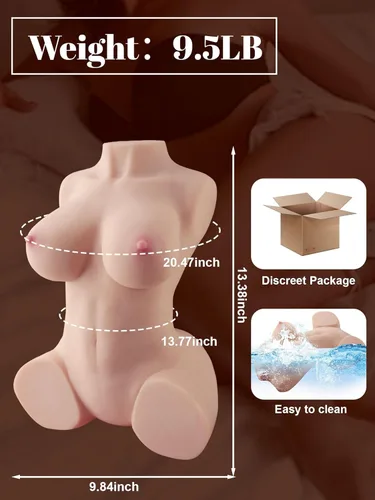 Miniatura 5 de AUSLOVE Muñeca sexual masturbador masculino – 9.5 libras 3 en 1 realista torso femenino muñecas sexuales para hombres masturbación con vagina