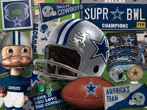 Miniatura 12 de YouTheFan Rompecabezas de madera de la serie Retro de la NFL, 17.75 x 13.25 pulgadas, 333 piezas