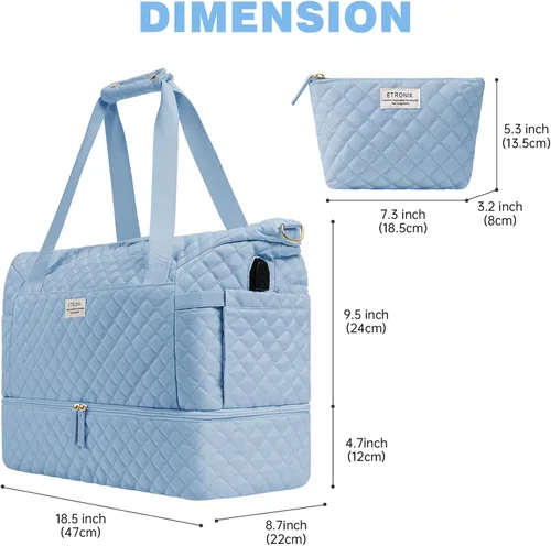 Miniatura 5 de Bolsos Weekender para mujer, Azul
