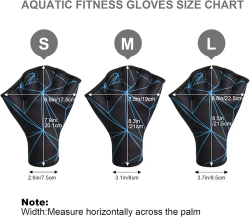 Miniatura 6 de TAGVO Guantes acuáticos de natación, guantes acuáticos para ayudar a la resistencia de la parte superior del cuerpo, guantes de natación con malla