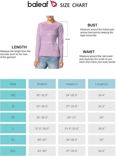 Miniatura 6 de BALEAF Camisas de manga larga para mujer, protección solar UPF50+, secado rápido, senderismo, pesca