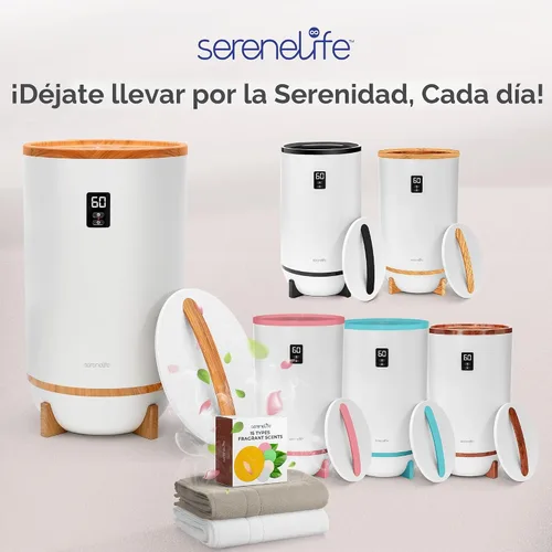 Miniatura 7 de SereneLife Calentador de toallas y mantas: calentador de toallas portátil de un solo toque para baño, soporte de disco fragante, anillo LED