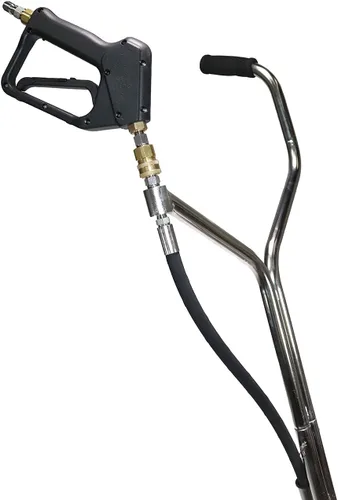 Miniatura 4 de Limpiador de superficies de acero inoxidable de 21 pulgadas con puerto de vacío, ruedas y accesorio para lavadora a presión de varilla 4000 PSI, 12