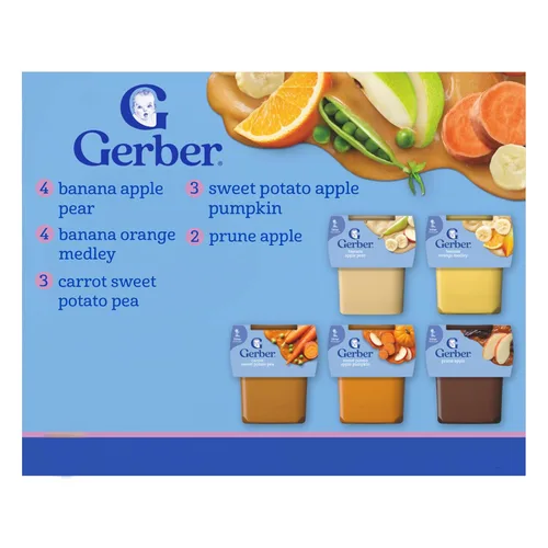 Miniatura 15 de Gerber Mezcla de puré de comida para bebés, desayuno y cena, tinas de puré para bebés, paquete de 16