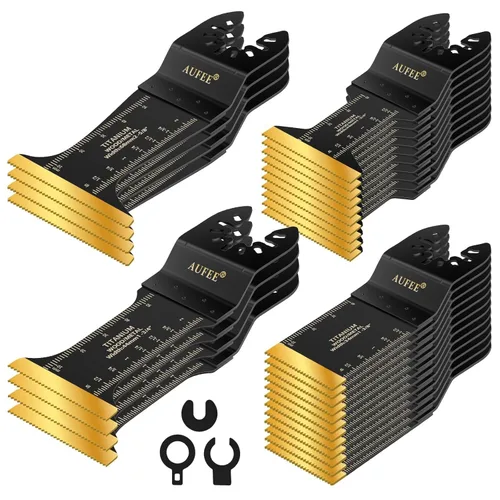 30 cuchillas multiherramienta de titanio, kit de metal de hoja de sierra oscilante universal para metal, clavos, madera, plástico, hojas de sierra