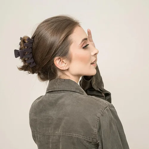 Miniatura 7 de Sunolga 8 pinzas para cabello para mujer, pinzas de garra con forma de flor para cabello grueso, accesorios para cabello antideslizantes