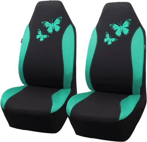 Miniatura 24 de Flying Banner - Juego completo de fundas para asiento de automóvil Butterfly, estilo universal de moda para mujer, para banco trasero (divisible)