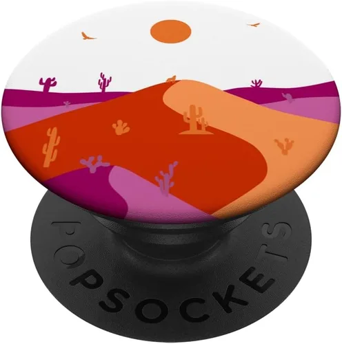 Sutil bandera del orgullo lesbiano del desierto, paisaje lesbiano, orgullo PopSockets intercambiables PopGrip