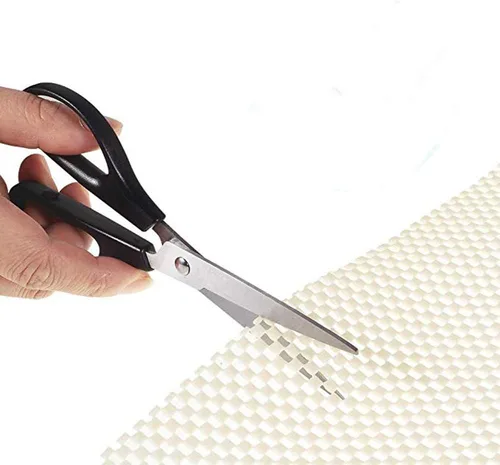 Miniatura 2 de Forro para Estantes Forro para Cajones Tapete Antideslizante Forros para Estantes 12" X 6.5' Patrón de Cuadrícula PVC No Adhesivo Forro con Agarre