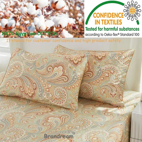 Miniatura 6 de Brandream - Juego de sábanas florales de chinería estilo rústico, diseño de flores, cama Queen, ropa de cama de lujo Grandmillennial, decoración