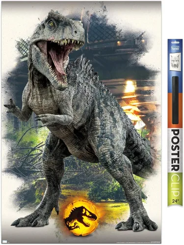 Miniatura 14 de Trends International Jurassic World: Dominion - Póster de pared focal Giganotosaurus, 14.725 x 22.375 pulgadas, paquete de póster y montaje prémium