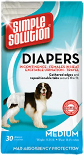 Miniatura 13 de Simple Solution Pañales para perros desechables, 12 unidades, M