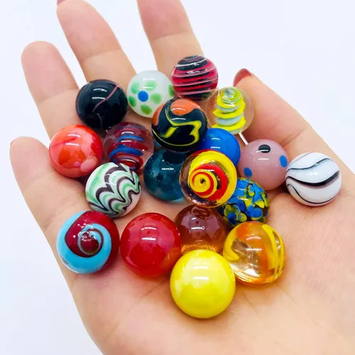 Miniatura 4 de 20 Canicas Vintage a granel para niños de 4-8-12 años, aficionado para juego de pista de canicas, juguete de canicas pequeño (16mm) (20 piezas)