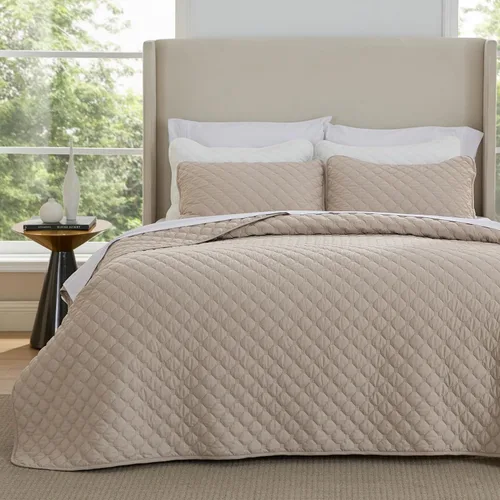 Miniatura 26 de Bedsure Colchas de tamaño California King, colchas ligeras tamaño California King con patrón de tejido de cesta, juego de ropa de cama suave, juego