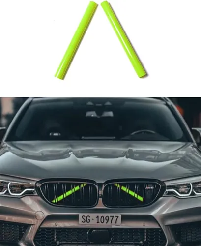 BETTERHUMZ Moldes de rejilla para BMW F20 F21 F30 F32 F34 F36 3 4 Series M Sport Style M-Performance Accesorios de tiras de parrilla (verde)