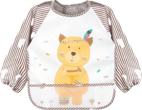 Miniatura 2 de Accmor Long Sleeve Baby Bibs, Waterproof Sleeved Bibs Smock for Toddler Baby Girls Boys Eating Feeding