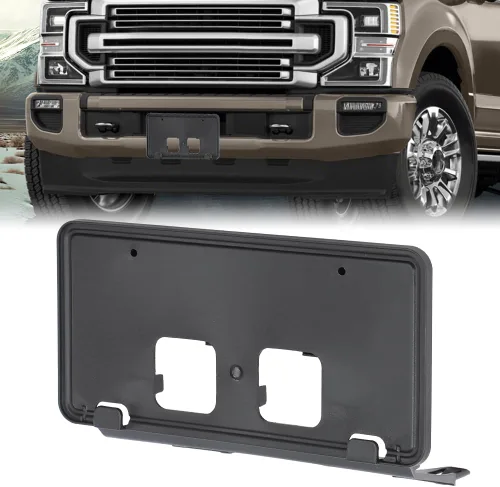 Miniatura 9 de CHEDA Nuevo soporte de placa frontal negro compatible con Ford F250 Super Duty/F350 Super Duty 2020 2021 2022 Super Duty Trucks LC3Z17A385AB