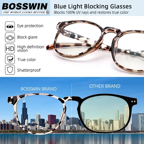 Miniatura 5 de Gafas de bloqueo de luz azul para mujeres/hombres, paquete de 4 unidades para lectura en computadora, juegos, televisión, teléfono, antirreflejos